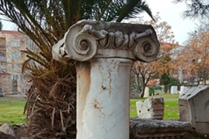 A column in the Thyateira Ancient City.