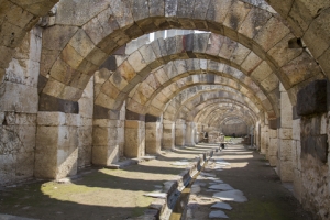 Agora of Smyrna from 4th century BC Izmir Turkey in 2014