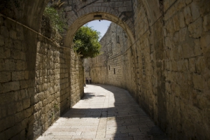 The Old City in Jerusalem Features Beautiful Ancient Stone Architecture From the Middle Ages
